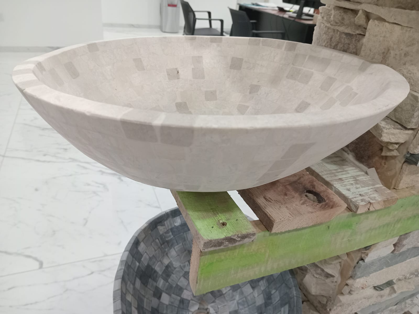 BACHA ROMA MARFIL PARA LAVAMANOS