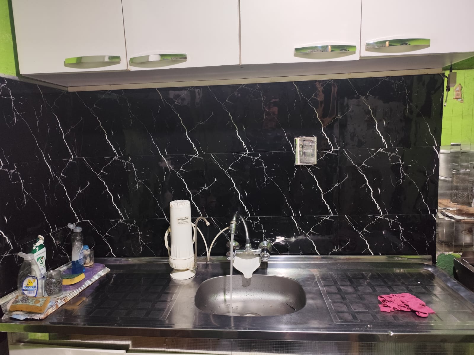 PLACA AUTOADHESIVAS SIMIL MARMOL NEGRA 60X30